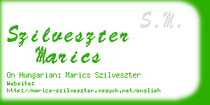 szilveszter marics business card